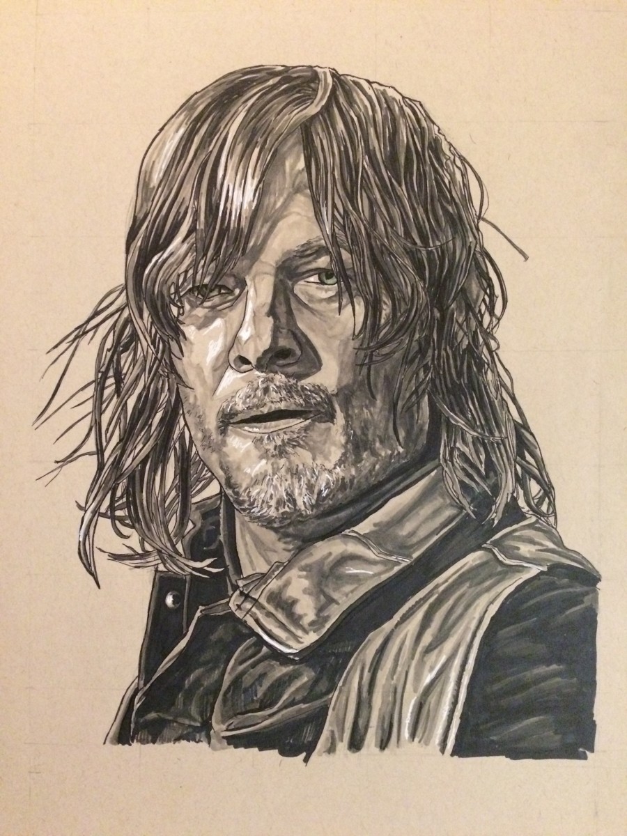 Daryl dixon drawing